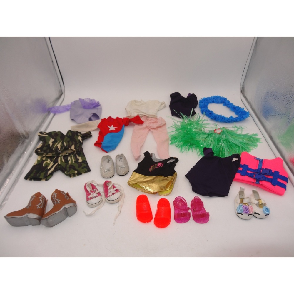 Our Generation Doll Clothes Accessories Lot Hula Skirt Cowboy Boots Life Jacket